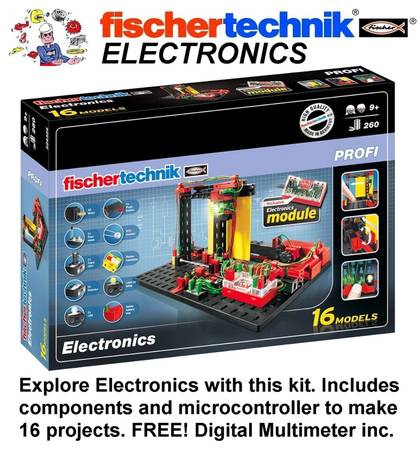Fischertechnik Profi Electronics - 16 models 260 parts 1