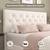 Queen Size Upholstered Platform Bed Frame with 4 Storage Drawers, Modern Beige F 4 thumbnail