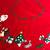 42" Bucilla handmade red Santa felt  applque round tree skirt 6 thumbnail