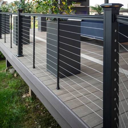 Deckorators Cable Railing Posts (4) — New, Never Installed — Textured Black 1