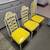 Vintage yellow kitchen chairs set of 3 2 thumbnail