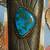 Vintage STERLING SILVER TURQUOISE NAVAJO BOLO TIE CLASP SLIDER 1 thumbnail