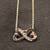 Sterling Silver Inifinite Hearts Slide Charm on 18in. Round Link Chain 1 thumbnail