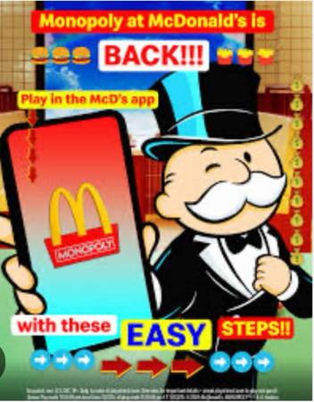Who wants to join me in winning the Jeep at McDonald’s Monopoly game? (Renton)64192094388995121