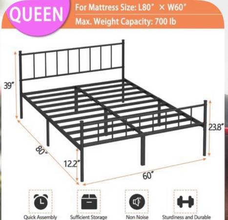 Queen size bed frame 1