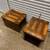 Pair of mid century modern brutalist walnut end tables by Lane 3 thumbnail