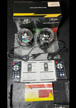 Lámpara de bola mágica musical 2 unidades Nueva - $20 (Baldwin)63471465339777120