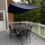 9-Piece Cast Aluminum Patio Oval Dining Set w Umbrella & Stand 2 thumbnail