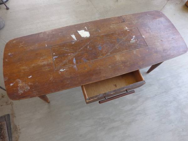 MCM coffee table Stanley Top: 50x19 Height: 15.5 1