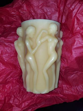 * * * Beautiful Elegant Very Large Candle with Women Couples * * * 1