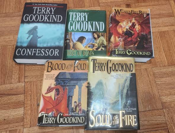 lot of 5 books hardcover Terry Goodkind Sword of Truth 1