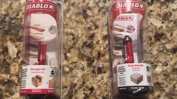 Brand New 1/4” Shank Diablo Router Bits - $55 (Chalfont)63440788485379120
