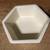VINTAGE HAEGER WHITE 9" HEXAGON ART DECO PLANTER 4003 1 thumbnail