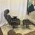 Vintage Eames Style Chair & Ottoman - Newly Genuine Black Leather 1 thumbnail