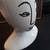 Figural Modernist Man Face Structube Ceramic Planter 10" 7 thumbnail