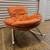 Indoor outdoor patio orange rocking chair 3 thumbnail