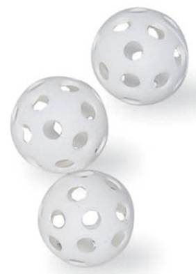 Wiffles, for baseball or golf (golf ball size) 1