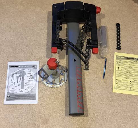 Yakima bike rack for Jeeps/vehicles with spare-tire mount. 1