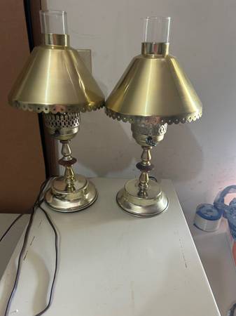 Vintage Hurricane Desk Lamps 1