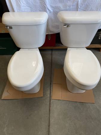 Two Mansfield Toilets 1