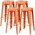 New Set of 4 30 Inch Backless restaurant Metal Bar Stool Stackable Indoor Outdoo 9 thumbnail