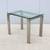 1980's Custom Made Brushed Stainless Steel & Clear Glass Side Table 9 thumbnail