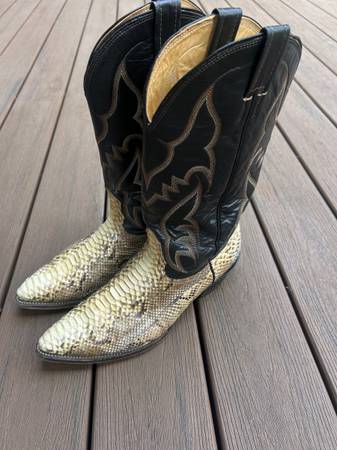 Nocona Python Snakeskin Boots 10.5 Cowboy Boots 1