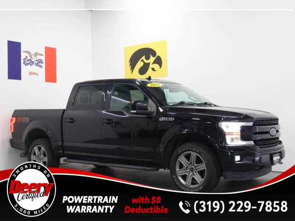 Certified 2018 Ford F 150 Lariat Shadow Black 1