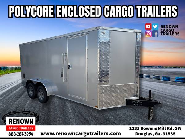 1 POLYCORE Enclosed Cargo Trailers IN STOCK - On Sale! 888-287-3954 1