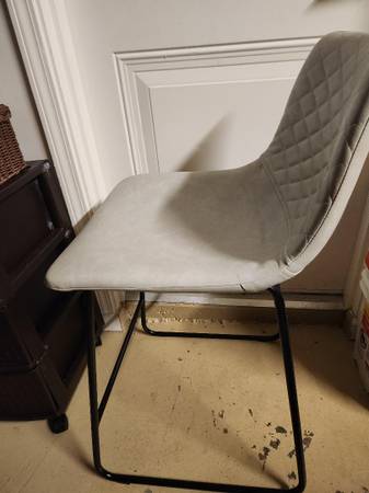 Furniture Chairs Bar Stools Square Black Base Chrome & Beige Set 3 - $40 (Pembroke Pines)63471413825027123