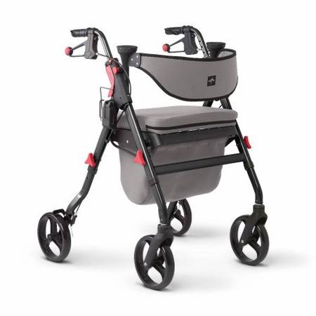 LIKE NEW Medline Premium Rollator Walker w/ Seat, Handles, Foldable 1