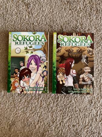 Sokora Refugees Manga Vol 1 and 2 by Segamu Dejesus Graphic Novel Tokyopop 1