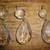 Faceted Clear Glass Lamp  / Chandelier Crystals 2 1/4" Tall Old! 2 thumbnail