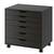 Ikea Alex Unit on wheels Black/Brown Wide 6 drawers chest organizer 1 thumbnail