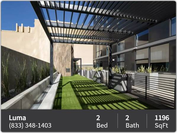 $5,517 / 2br - 1196ft2 - Style and Luxury at Luma Apartments. 2 bed / 2 bath / 1196 sq ft! (San Diego - Little Italy)64037223509377120