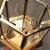Hexagon Brass Ceiling Light Fixture with Hand Cut Etched Glass 3 thumbnail