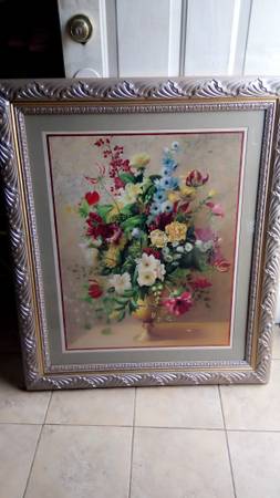Beautiful floral framed picture 1
