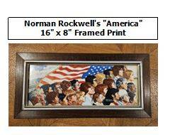 Framed Art: Norman Rockwell's "America": Like-new 1