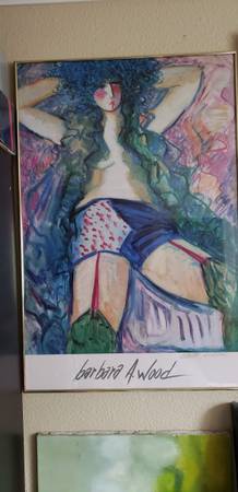 Barbara A Wood.  Lithography "Lady of the night " 1