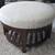 Upholstered Cocktail Ottoman with Storage Shelf - Like New 2 thumbnail
