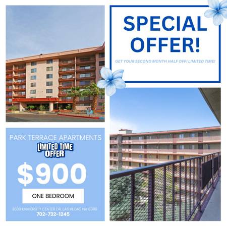 Park Terrace Apartments - $900.00 one bedroom / one bath☀☀☀ 1