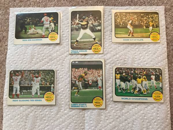 1973 Topps Baseball 6 World Series Cards 1