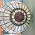 Antique Green Stained Glass Lamp 20" Tall, 14" Across/Shade 3 thumbnail