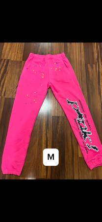 Pink sp5der pants size m 1