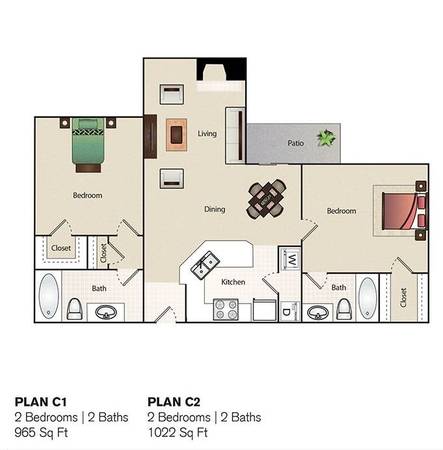 $1,305 / 2br - 1022ft2 - Carpeting, Refrigerator, Ceiling Fan (7610 Skillman St, Dallas, TX)63846411647363121
