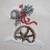 Cross stitch Christmas Wooden Wagon Wheel and Mailbox 1 thumbnail