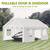 WHITE CAR GARAGE CAR PORT SHED STORAGE GAZEBO 11 thumbnail