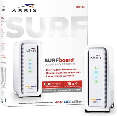 ARRIS® Surfboard® SB6183 Cable Modem, White 1