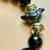 Handmade One of a Kind Onyx & Golden Hematite Stretch Bracelet size 7. 3 thumbnail