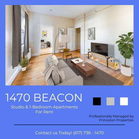 $2,799 / 1br - 460ft2 - Renovated, Top Floor 1-BEDROOM AVAILABLE NOW! $500 OFF 1st Month Rent! (Brookline)63996404320515120